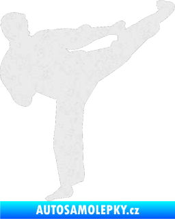Samolepka Karate 008 pravá Ultra Metalic bílá