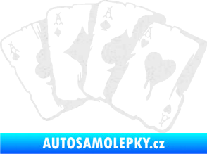 Samolepka Karty 004 Ultra Metalic bílá