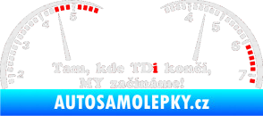 Samolepka Kde TDi končí Ultra Metalic bílá