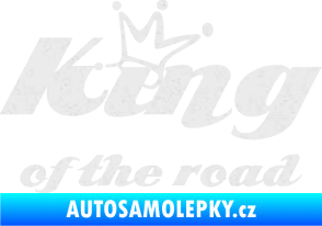 Samolepka King of the road nápis Ultra Metalic bílá