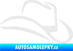 Samolepka Klobouk 002 pravá Ultra Metalic bílá