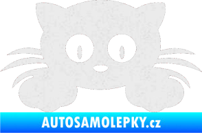Samolepka Kočka 007 levá Ultra Metalic bílá