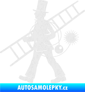 Samolepka Kominík 001 levá Ultra Metalic bílá