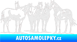 Samolepka Koníci 001 levá Ultra Metalic bílá