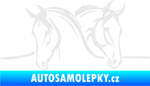Samolepka Koníci 006 levá Ultra Metalic bílá