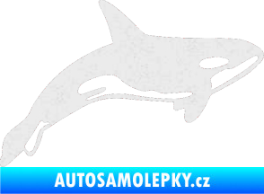 Samolepka Kosatka 001 pravá Ultra Metalic bílá