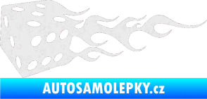 Samolepka Kostky 002 levá Ultra Metalic bílá