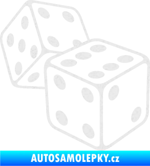Samolepka Kostky 003 pravá hrací kostky Ultra Metalic bílá