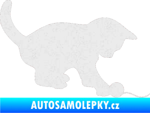 Samolepka Koťátko 001 pravá Ultra Metalic bílá