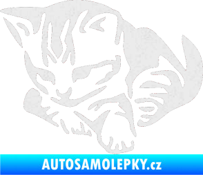 Samolepka Koťátko 003 levá Ultra Metalic bílá