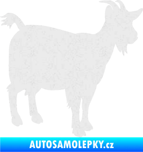 Samolepka Koza 001 pravá Ultra Metalic bílá