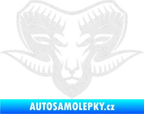 Samolepka Kozel 006 hlava Ultra Metalic bílá