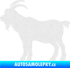 Samolepka Kozel 008 levá silueta Ultra Metalic bílá