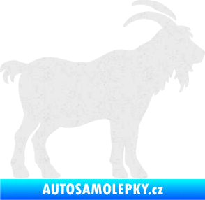 Samolepka Kozel 008 pravá silueta Ultra Metalic bílá