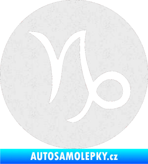 Samolepka Kozoroh 001 - horoskop Ultra Metalic bílá