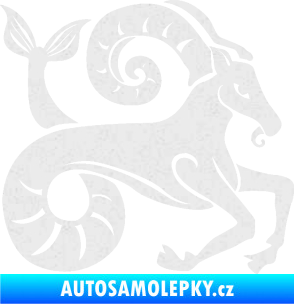 Samolepka Kozoroh 005 pravá Ultra Metalic bílá