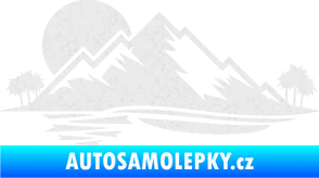 Samolepka Krajina hory 004 levá Ultra Metalic bílá