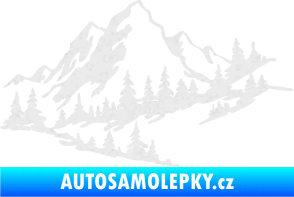 Samolepka Krajina hory 007 pravá Ultra Metalic bílá