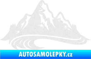 Samolepka Krajina hory 008 levá Ultra Metalic bílá