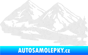 Samolepka Krajina hory 012 pravá Ultra Metalic bílá
