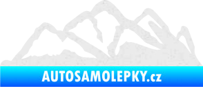 Samolepka Krajina hory 013 pravá Ultra Metalic bílá