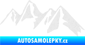 Samolepka Krajina hory 015 pravá Ultra Metalic bílá