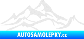 Samolepka Krajina hory 017 pravá Ultra Metalic bílá