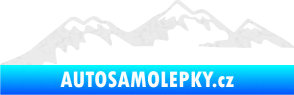 Samolepka Krajina hory 020 levá Ultra Metalic bílá