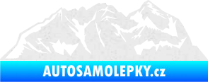 Samolepka Krajina hory 024 levá Ultra Metalic bílá