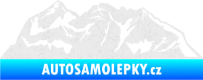 Samolepka Krajina hory 024 pravá Ultra Metalic bílá
