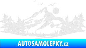 Samolepka Krajina hory 027 pravá Ultra Metalic bílá