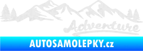 Samolepka Krajina hory 028 pravá Ultra Metalic bílá