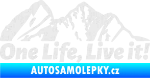 Samolepka Krajina hory 029 pravá Ultra Metalic bílá
