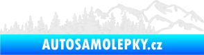Samolepka Krajina hory 030 pravá Ultra Metalic bílá