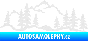 Samolepka Krajina hory 033 levá Ultra Metalic bílá
