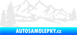 Samolepka Krajina hory 038 levá Ultra Metalic bílá