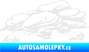 Samolepka Krajina kameny 001 Ultra Metalic bílá