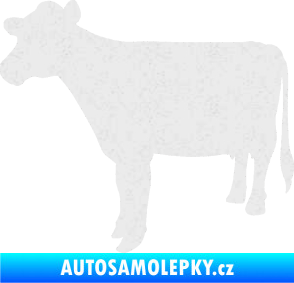 Samolepka Kráva 001 levá Ultra Metalic bílá