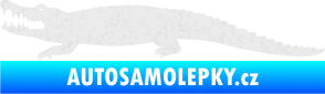 Samolepka Krokodýl 002 levá Ultra Metalic bílá