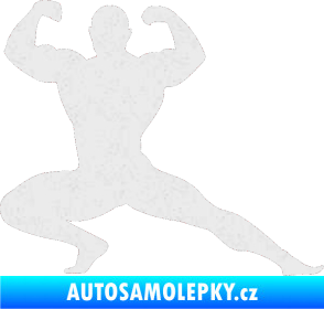 Samolepka Kulturista 015 pravá Ultra Metalic bílá