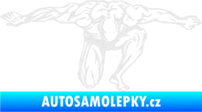 Samolepka Kulturista 016 pravá Ultra Metalic bílá
