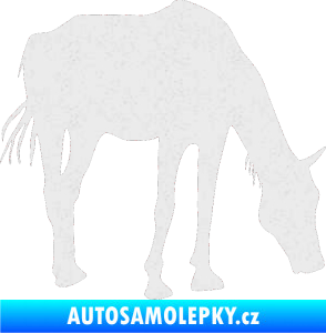Samolepka Kůň 008 pravá Ultra Metalic bílá