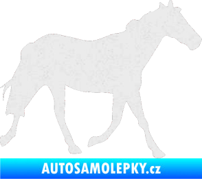 Samolepka Kůň 012 pravá Ultra Metalic bílá