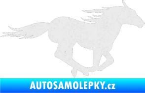 Samolepka Kůň 029 pravá Ultra Metalic bílá