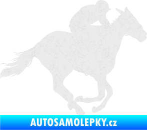 Samolepka Kůň 035 pravá Ultra Metalic bílá