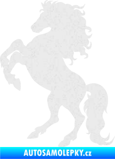Samolepka Kůň 038 levá Ultra Metalic bílá