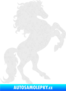 Samolepka Kůň 038 pravá Ultra Metalic bílá
