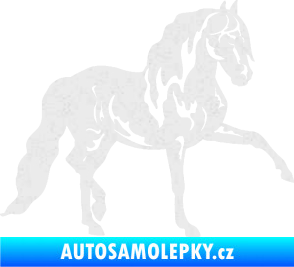 Samolepka Kůň 039 pravá Ultra Metalic bílá