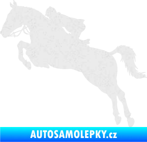 Samolepka Kůň 076 levá parkur Ultra Metalic bílá