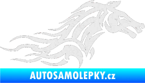 Samolepka Kůň 078 pravá Ultra Metalic bílá
